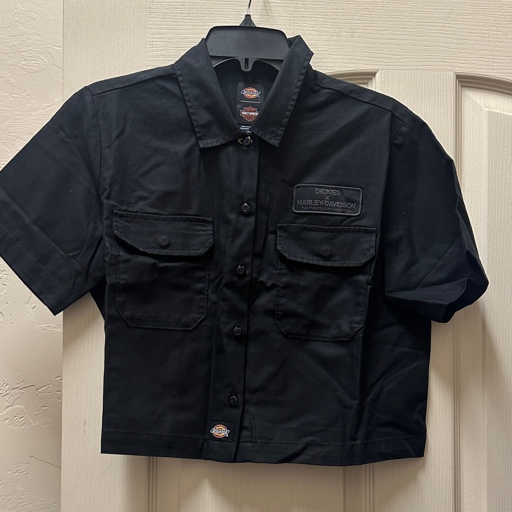 Dickies Black Casual Button Down Shirt